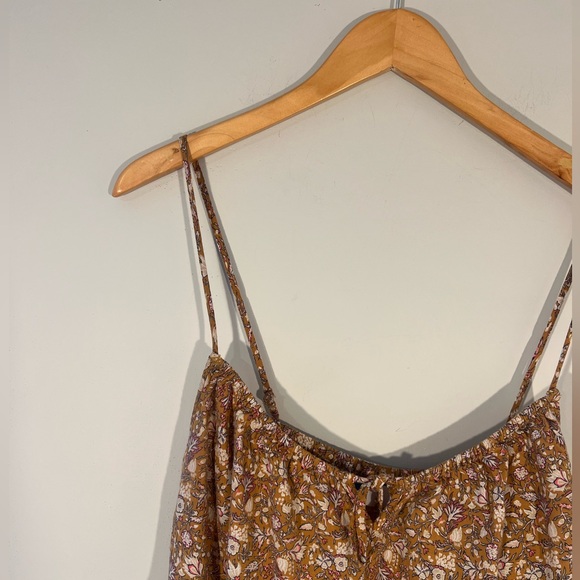 $14 ADD ON Old Navy women's brown floral print tiered dress size (M) neutral - Picture 4 of 5